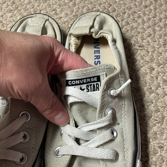 size 9 cream color Converse All Star sneakers - Picture 3 of 6